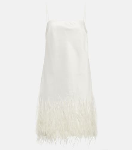 Vestido corto de satén con plumas - Polo Ralph Lauren - Modalova