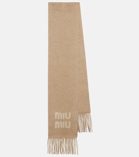 Miu Miu Logo mohair-blend scarf - Miu Miu - Modalova