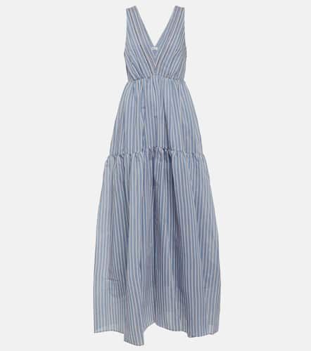 Striped cotton and silk maxi dress - Brunello Cucinelli - Modalova