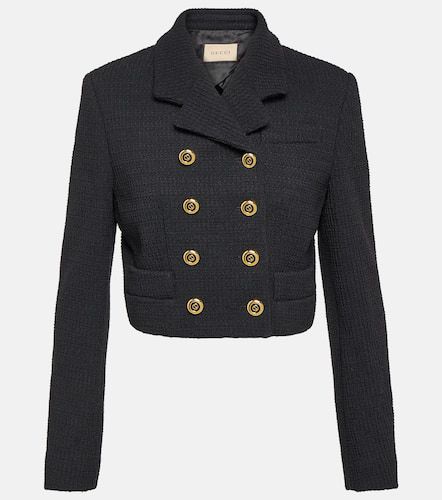 Double-breasted cropped jacket - Gucci - Modalova