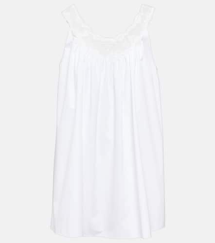 Embroidered cotton poplin minidress - Prada - Modalova