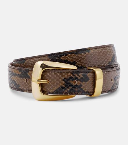 Benny snake-effect leather belt - Khaite - Modalova