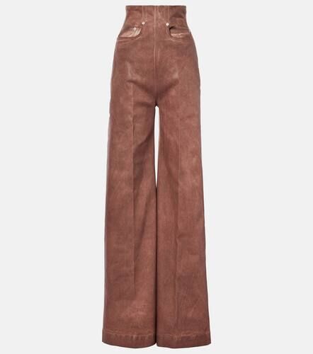 High-Rise Wide-Leg Jeans Dirt Cooper - Rick Owens - Modalova