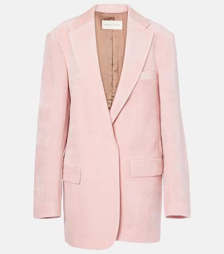 Blazer in cotone e canapa - Dries Van Noten - Modalova