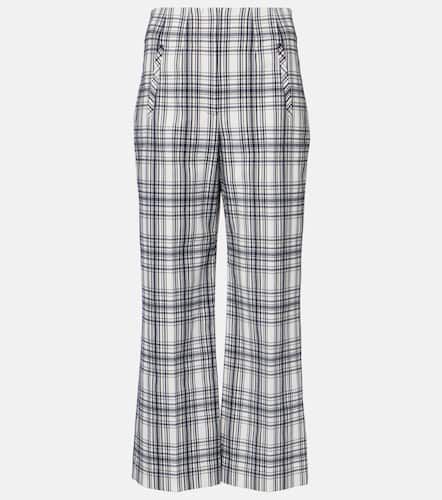 Dova plaid cotton-blend wide-leg pants - Veronica Beard - Modalova