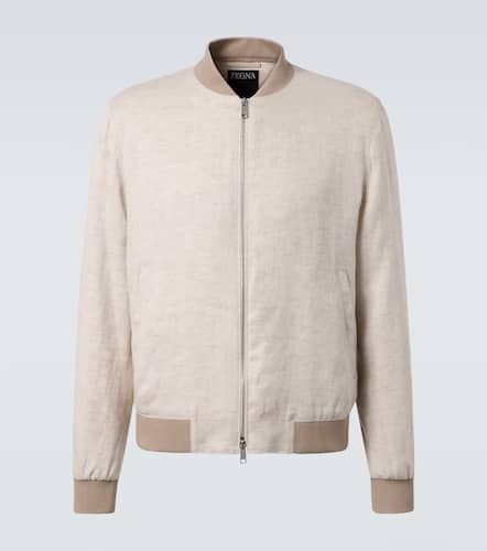 Zegna Linen bomber jacket - Zegna - Modalova