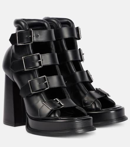 Caged 120 leather platform sandals - McQueen - Modalova