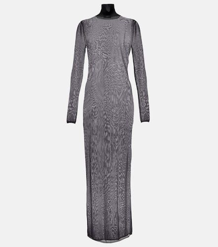 AlaÃ¯a Sheer turtleneck jersey maxi dress - Alaia - Modalova