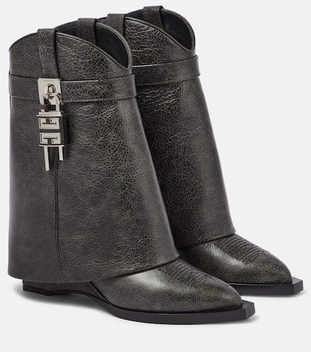 Shark Lock leather ankle boots - Givenchy - Modalova