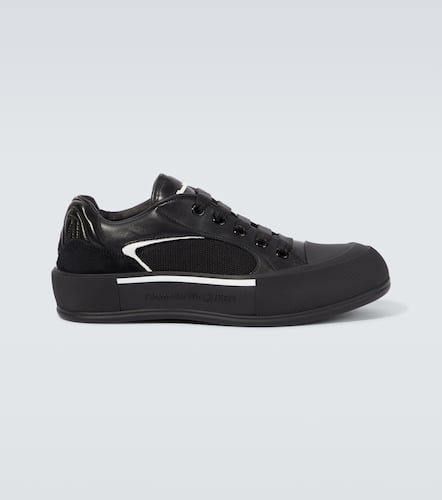Plimsoll Deck leather-trimmed sneakers - Alexander McQueen - Modalova
