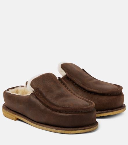 Slippers aus Veloursleder mit Shearling - JW Anderson - Modalova