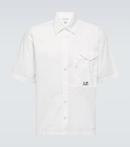 Camisa de popelín de algodón con logo - C.P. Company - Modalova