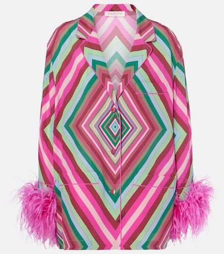 Top Rhombus 75 de crepé de seda - Valentino - Modalova