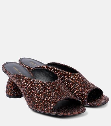 Mules de lona en jacquard - Dries Van Noten - Modalova