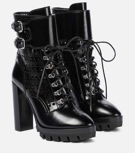 Alaïa Botas de piel acordonadas corte láser - Alaia - Modalova