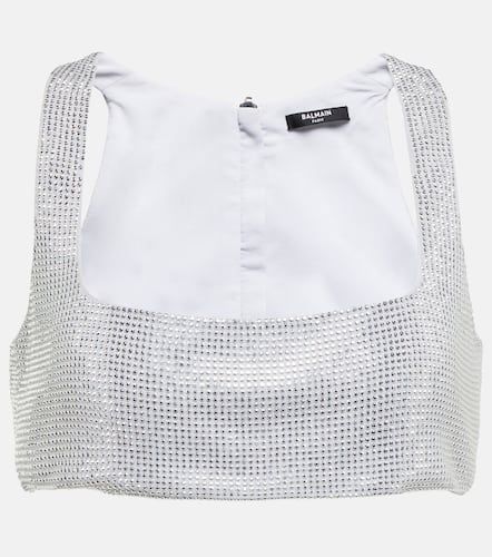 Balmain Top raccourci à cristaux - Balmain - Modalova