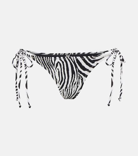 Miami zebra-print seersucker bikini bottoms - Reina Olga - Modalova
