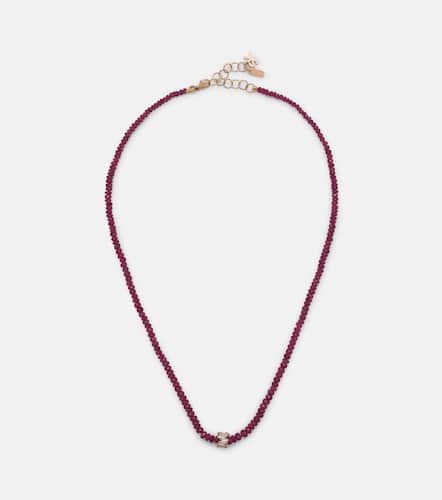 Infinite 18kt rose necklace with rubies and diamonds - Suzanne Kalan - Modalova