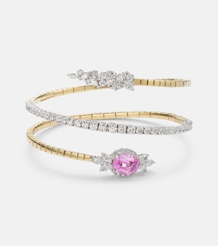 Reign Supreme 18kt bangle with sapphire and diamonds - Yeprem - Modalova