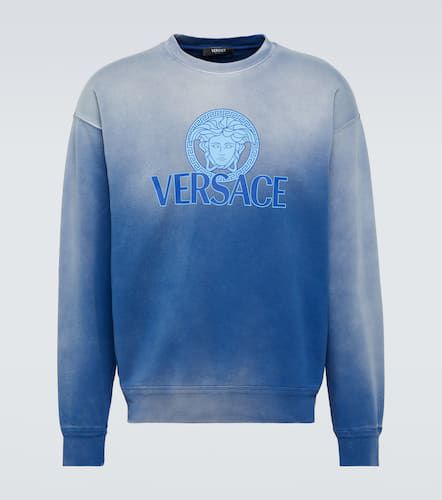 Felpa Medusa in jersey di cotone tie-dye - Versace - Modalova