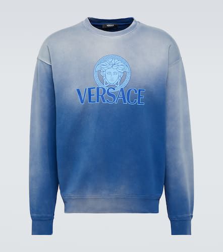 Medusa tie-dye cotton jersey sweatshirt - Versace - Modalova