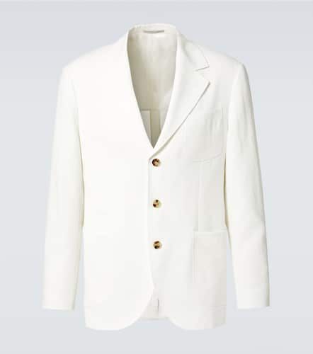 Single-breasted linen blazer - Brunello Cucinelli - Modalova