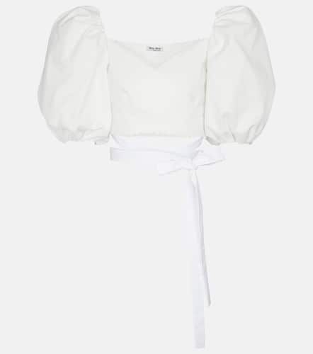 Miu Miu Blusa cropped de algodón - Miu Miu - Modalova