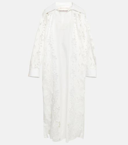 Embroidered cotton midi dress - Valentino - Modalova