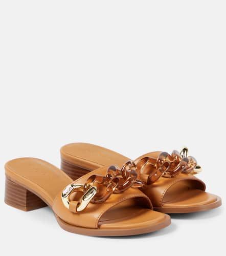 Embellished leather mules - See By Chloe - Modalova