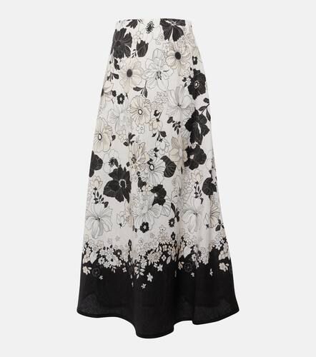 Falda larga Pop de lino floral - Zimmermann - Modalova