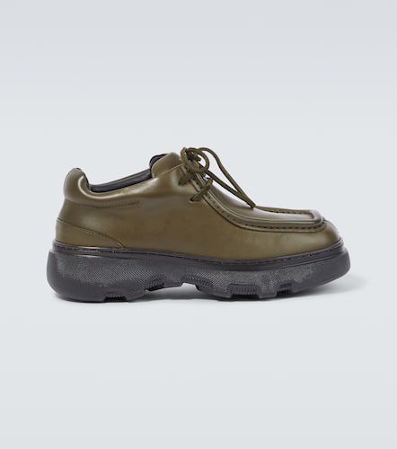 Leather platform lace-up loafers - Burberry - Modalova