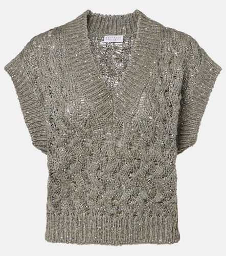 Sequined sweater vest - Brunello Cucinelli - Modalova
