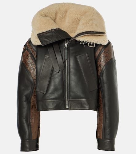 Petit Grand cropped leather jacket - Jean Paul Gaultier - Modalova