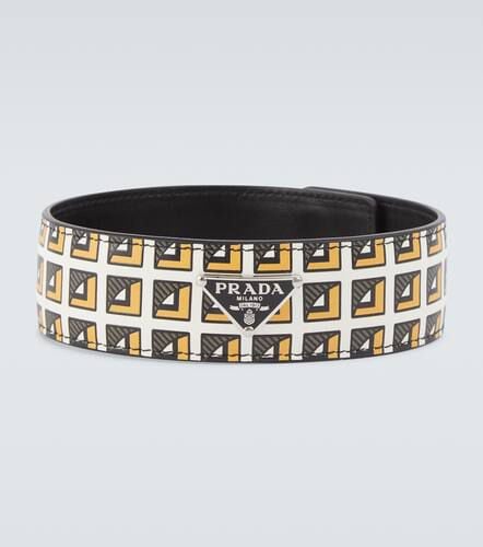 Prada Choker in pelle con stampa - Prada - Modalova