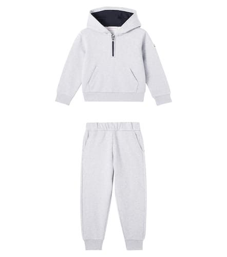 Cotton jersey hoodie and sweatpants set - Moncler Enfant - Modalova