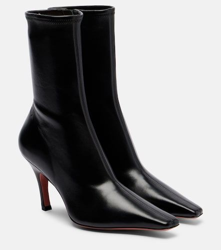Jamie 80 leather ankle boots - Amina Muaddi - Modalova