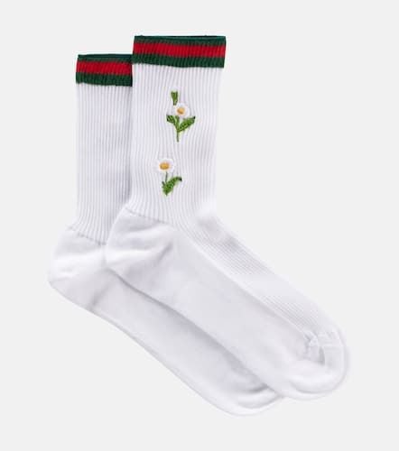 Calze in misto cotone con ricamo - Gucci - Modalova