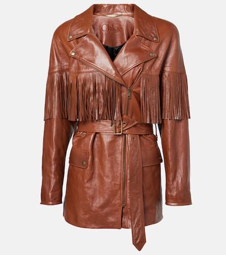 Chloé Chaqueta de piel con flecos - Chloe - Modalova