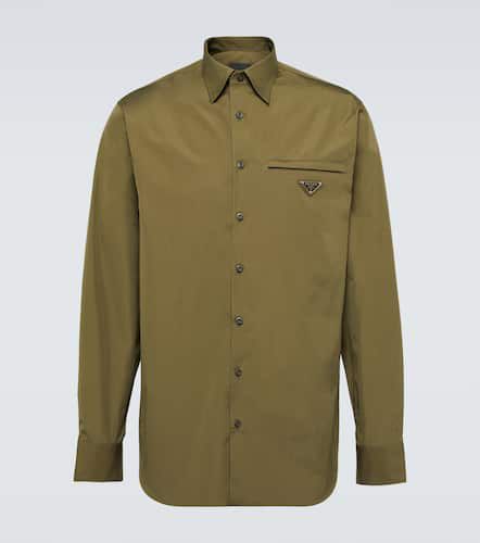 Prada Camicia in cotone con logo - Prada - Modalova
