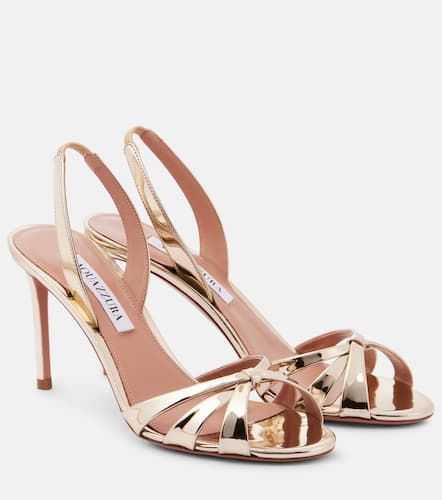 Sandalen Tati 85 aus Metallic-Leder - Aquazzura - Modalova