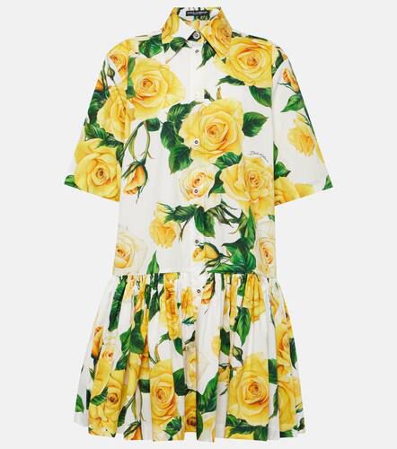 Floral cotton shirt dress - Dolce&Gabbana - Modalova