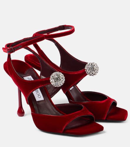 Verzierte Sandalen Orb 95 aus Samt - Jimmy Choo - Modalova