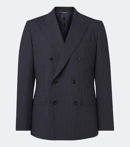 Pinstripe double-breasted wool-blend blazer - Dolce&Gabbana - Modalova