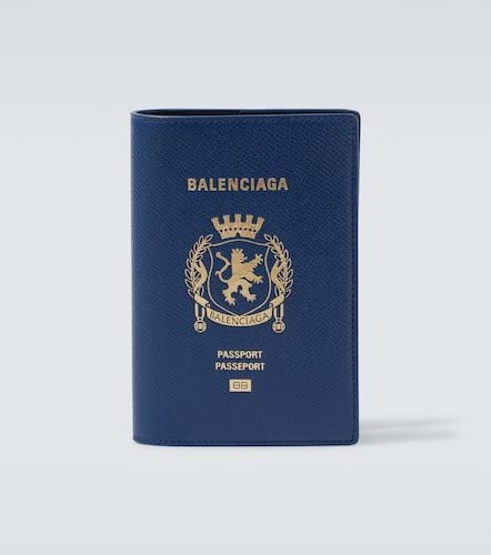 Porta passaporto in pelle con stampa - Balenciaga - Modalova