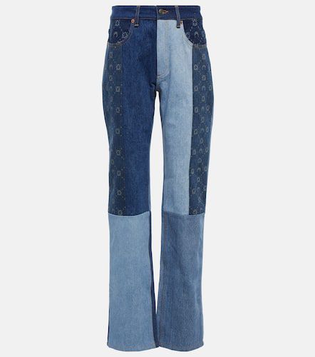 Moonogram patchwork straight jeans - Marine Serre - Modalova