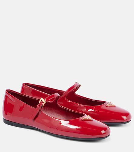 Ballerine Mary Jane in vernice con logo - Prada - Modalova