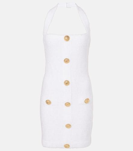 Vestido corto con cuello halter - Balmain - Modalova