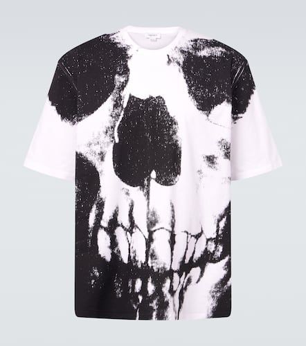 Skull printed cotton jersey T-shirt - McQueen - Modalova