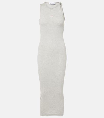 Logo embroidered cotton jersey maxi dress - JW Anderson - Modalova