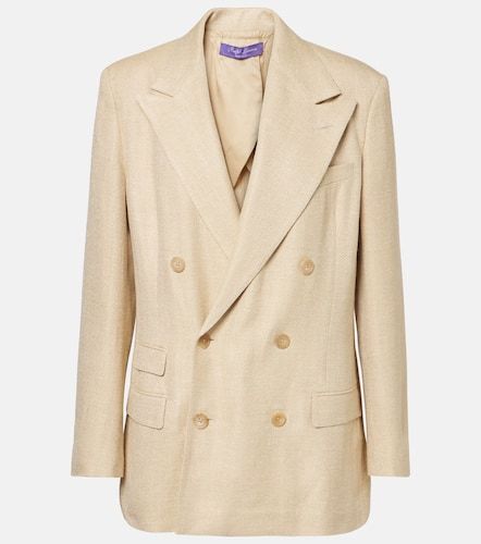 Blazer Vannesa in misto seta e lino - Ralph Lauren Collection - Modalova